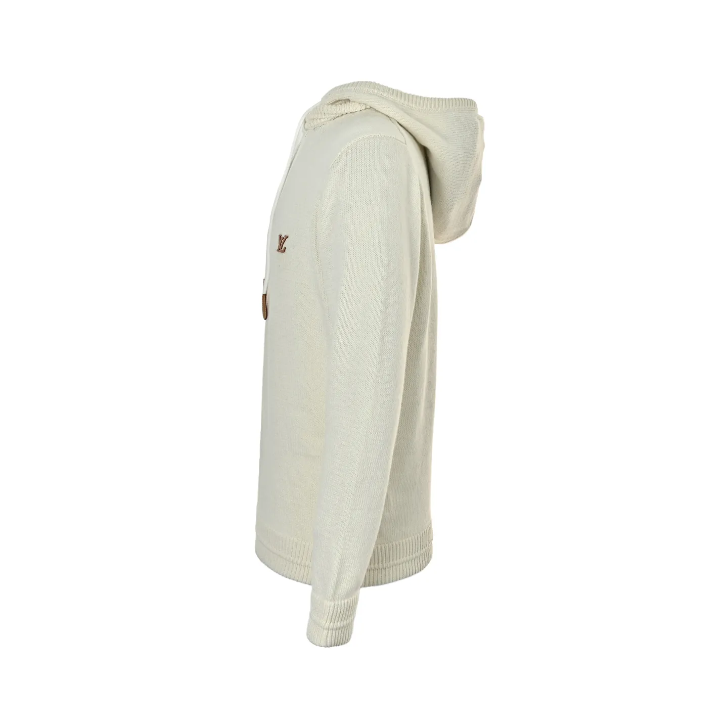 Louis Vuitton/Louis Vuitton embroidered logo knitted hooded sweater